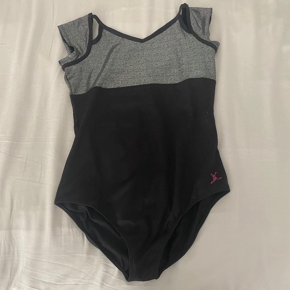 Girls Capezio Black & Silver Leotard NWOT